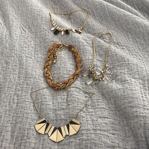 Elegant Gold and Silver Necklace Set